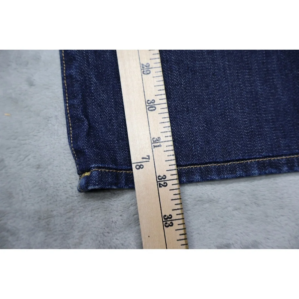 True Religion Bobby Baggy Jeans Men‎ 34x32 Dark Denim Straight Whisker Fade USA